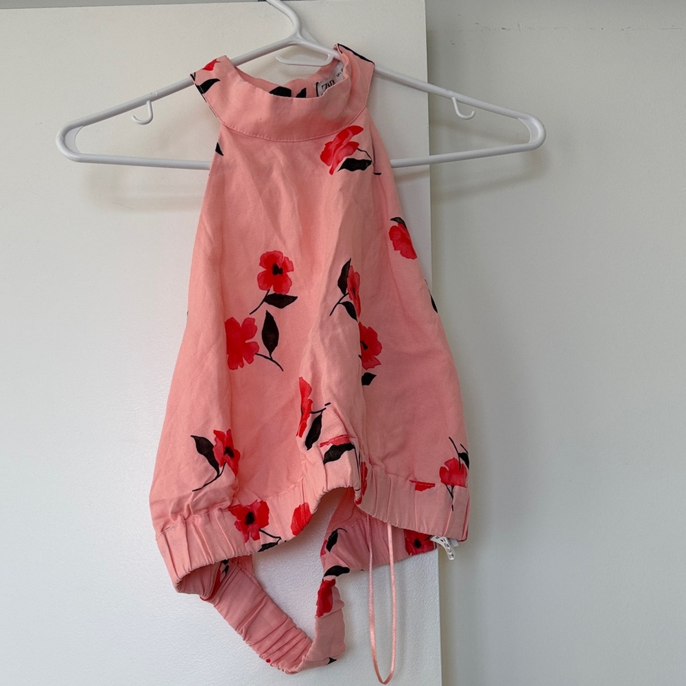 Open Back BNWT Zara Floral Halter Top